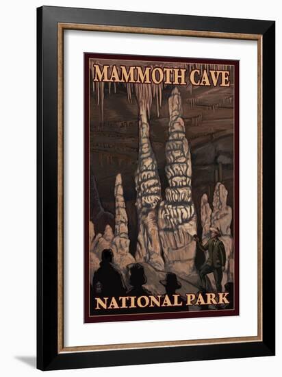 Mammoth Cave National Park, Kentucky, Onxy Pillars-Lantern Press-Framed Art Print