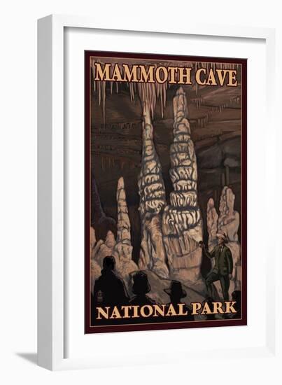 Mammoth Cave National Park, Kentucky, Onxy Pillars-Lantern Press-Framed Art Print