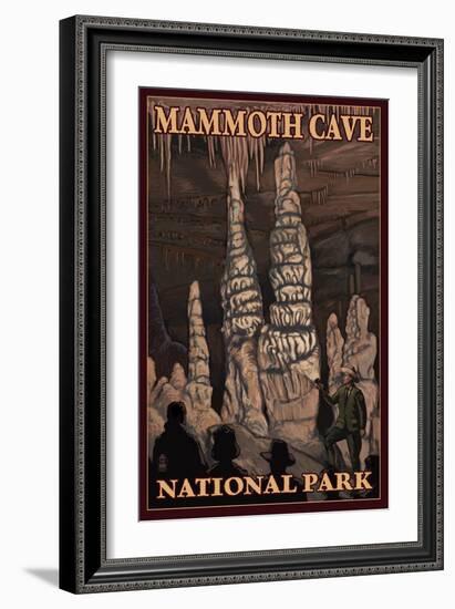 Mammoth Cave National Park, Kentucky, Onxy Pillars-Lantern Press-Framed Art Print