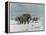 Mammoth Herd During the Ice Age-Wilhelm Kuhnert-Framed Stretched Canvas