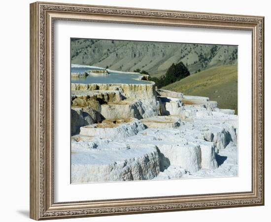 Mammoth Hot Springs and Terraces, Yellowstone National Park, Wyoming, USA-Robert Francis-Framed Photographic Print