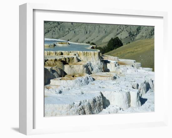 Mammoth Hot Springs and Terraces, Yellowstone National Park, Wyoming, USA-Robert Francis-Framed Photographic Print