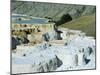 Mammoth Hot Springs and Terraces, Yellowstone National Park, Wyoming, USA-Robert Francis-Mounted Photographic Print