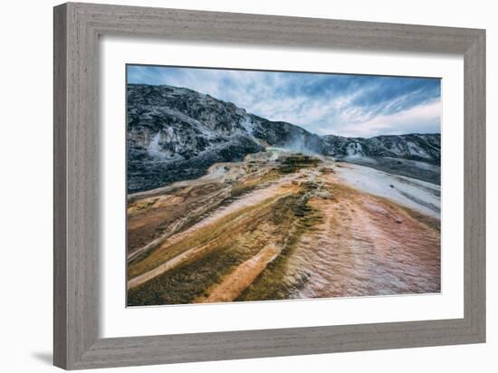 Mammoth Hot Springs Landscape Abstract, Yellowstone National Park-Vincent James-Framed Photographic Print