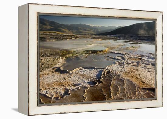 Mammoth Hot Springs, Yellowstone National Park, Wyoming, USA-Michel Hersen-Framed Premier Image Canvas