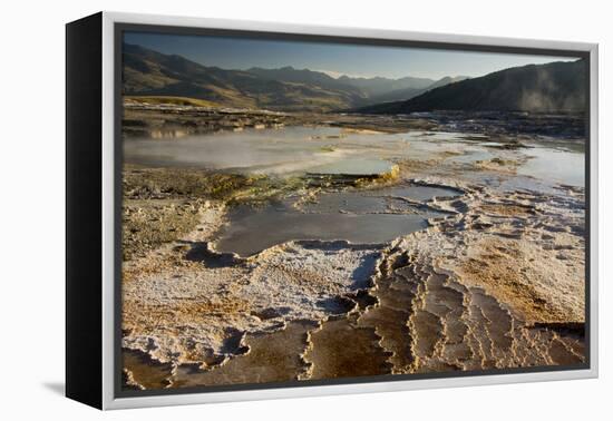 Mammoth Hot Springs, Yellowstone National Park, Wyoming, USA-Michel Hersen-Framed Premier Image Canvas