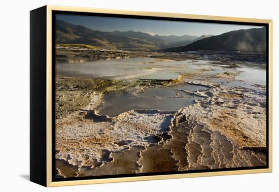 Mammoth Hot Springs, Yellowstone National Park, Wyoming, USA-Michel Hersen-Framed Premier Image Canvas