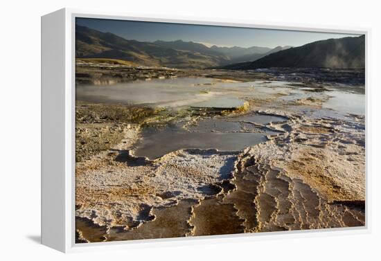 Mammoth Hot Springs, Yellowstone National Park, Wyoming, USA-Michel Hersen-Framed Premier Image Canvas