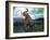 Mammoth Hunt, Lower Paleolithic era, Reconstruction-null-Framed Photographic Print