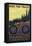 Mammoth Mountain, California - Mountain Bike Scene - Ride the Trails-Lantern Press-Framed Stretched Canvas