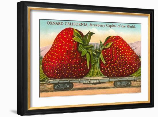 Mammoth Strawberry on Traincar, Oxnard, California-null-Framed Art Print