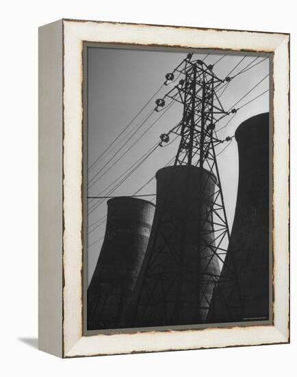 Mammoth Water Condensers at a Power Plant-George Lacks-Framed Premier Image Canvas