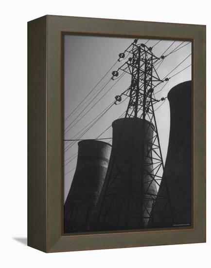 Mammoth Water Condensers at a Power Plant-George Lacks-Framed Premier Image Canvas