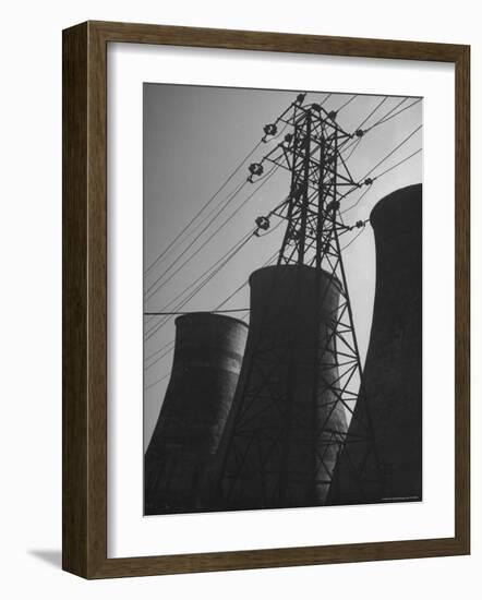Mammoth Water Condensers at a Power Plant-George Lacks-Framed Photographic Print