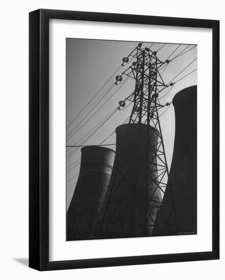 Mammoth Water Condensers at a Power Plant-George Lacks-Framed Photographic Print