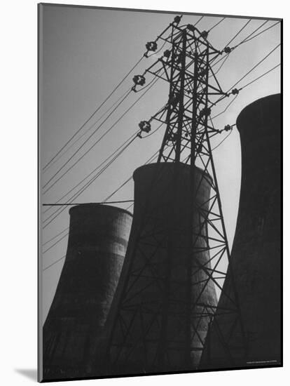 Mammoth Water Condensers at a Power Plant-George Lacks-Mounted Photographic Print