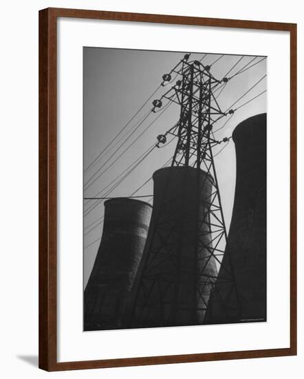 Mammoth Water Condensers at a Power Plant-George Lacks-Framed Photographic Print