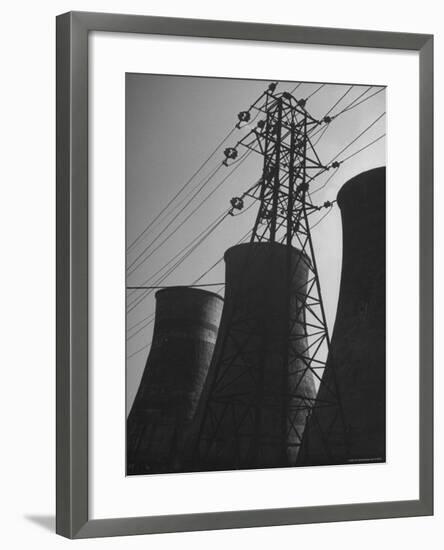 Mammoth Water Condensers at a Power Plant-George Lacks-Framed Photographic Print