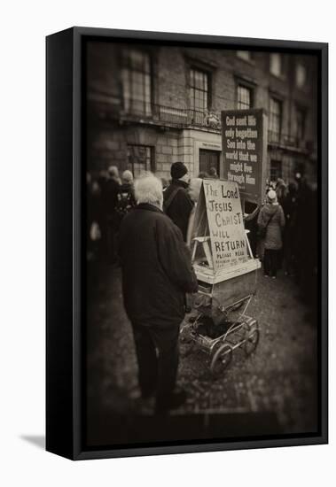 Man Advertising Christianity-Tim Kahane-Framed Premier Image Canvas