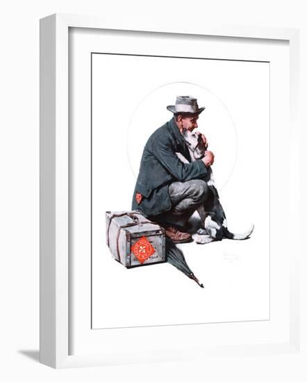 "Man and Dog" or "Pals", September 27,1924-Norman Rockwell-Framed Giclee Print