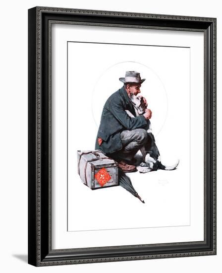 "Man and Dog" or "Pals", September 27,1924-Norman Rockwell-Framed Giclee Print