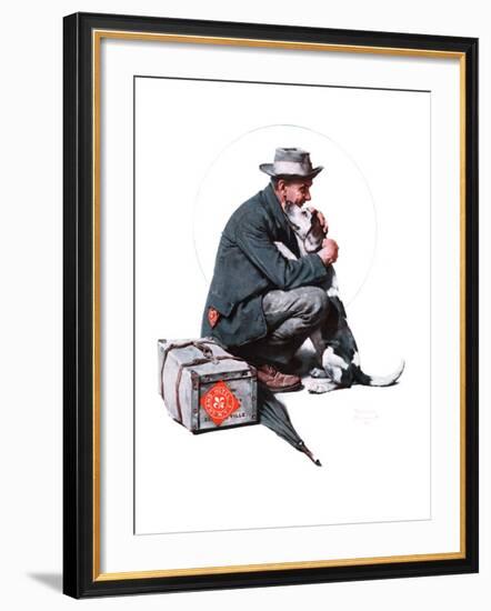 "Man and Dog" or "Pals", September 27,1924-Norman Rockwell-Framed Giclee Print