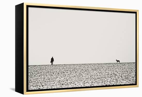 Man and Dog-Torsten Richter-Framed Premier Image Canvas