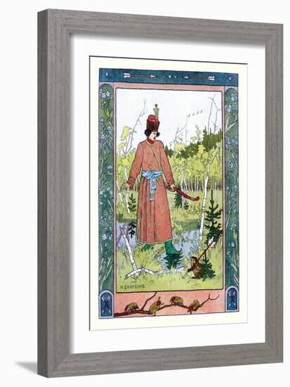 Man and Frog-Ivan Bilibin-Framed Art Print