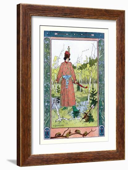 Man and Frog-Ivan Bilibin-Framed Art Print