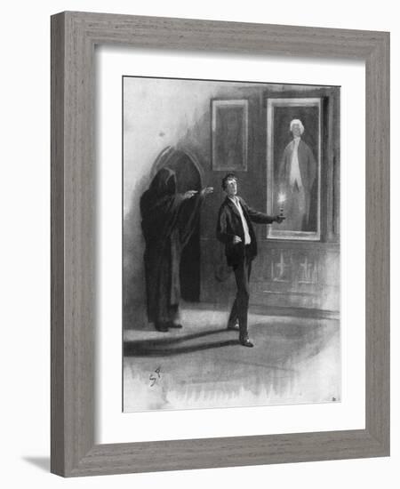 Man and Ghost-Sidney Paget-Framed Art Print