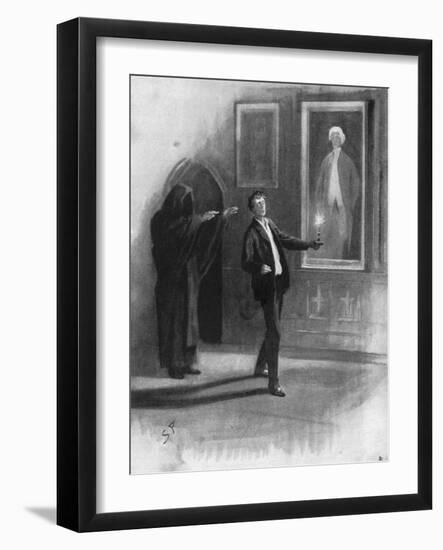 Man and Ghost-Sidney Paget-Framed Art Print