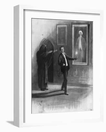 Man and Ghost-Sidney Paget-Framed Art Print