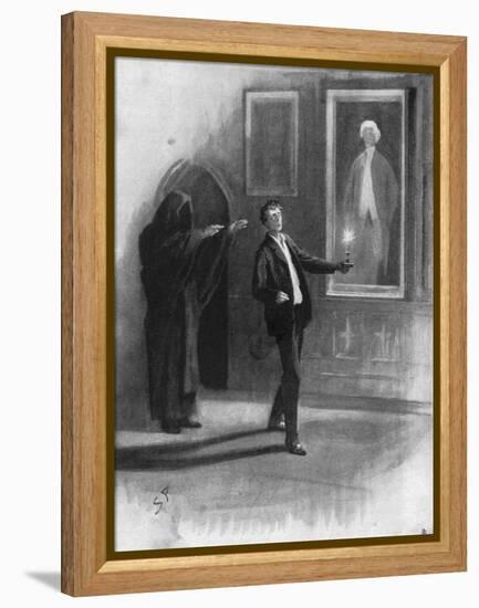 Man and Ghost-Sidney Paget-Framed Stretched Canvas