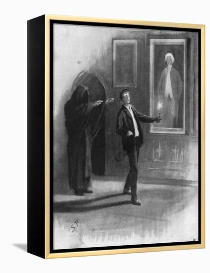 Man and Ghost-Sidney Paget-Framed Stretched Canvas