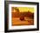 Man and Golf Cart Silhouetted at Sunset-Bill Bachmann-Framed Photographic Print