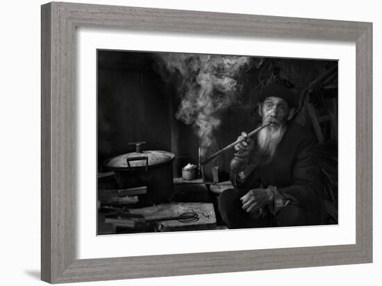 Man And Pipe 1-Moises Levy-Framed Photographic Print