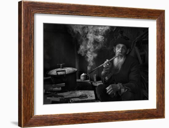 Man And Pipe 1-Moises Levy-Framed Photographic Print