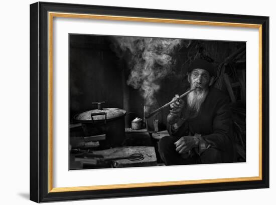 Man And Pipe 1-Moises Levy-Framed Photographic Print