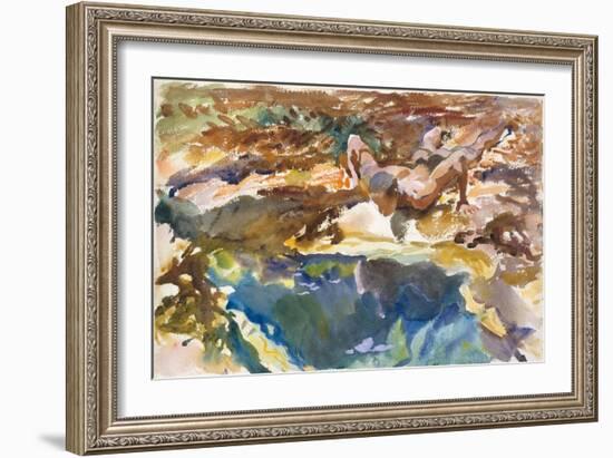 Man and Pool, Florida, 1917-John Singer Sargent-Framed Giclee Print