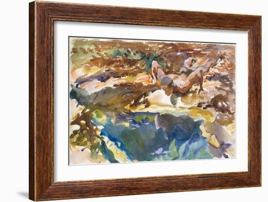 Man and Pool, Florida, 1917-John Singer Sargent-Framed Giclee Print