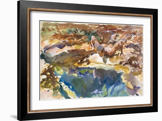 Man and Pool, Florida, 1917-John Singer Sargent-Framed Giclee Print