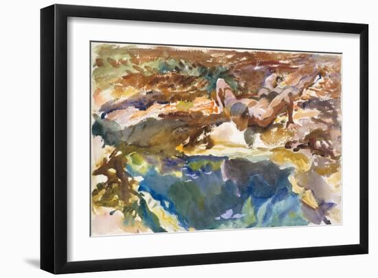 Man and Pool, Florida, 1917-John Singer Sargent-Framed Giclee Print