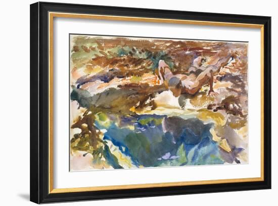 Man and Pool, Florida, 1917-John Singer Sargent-Framed Giclee Print