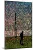 Man and Tower-Andre Burian-Mounted Giclee Print