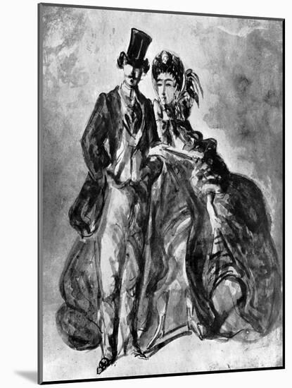 Man and Woman, 19th Century-Constantin Guys-Mounted Giclee Print