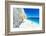 Man and woman holding hands on the idyllic Fteri Beach, overhead view, Kefalonia-Roberto Moiola-Framed Photographic Print