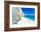 Man and woman holding hands on the idyllic Fteri Beach, overhead view, Kefalonia-Roberto Moiola-Framed Photographic Print
