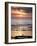 Man and Woman in Silhouette Looking Out Over North Sea at Sunsrise From Alnmouth Beach, England-Lee Frost-Framed Photographic Print