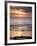 Man and Woman in Silhouette Looking Out Over North Sea at Sunsrise From Alnmouth Beach, England-Lee Frost-Framed Photographic Print