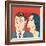 Man and Woman Love Couple in Pop Art Comic Style-Eva Andreea-Framed Art Print